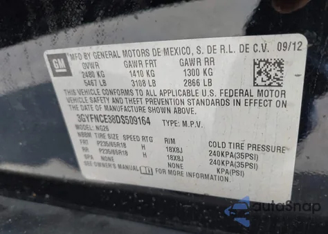 2013 Cadillac Srx Luxury Collection из США, поврежденный, VIN 3GYFNCE38DS509164